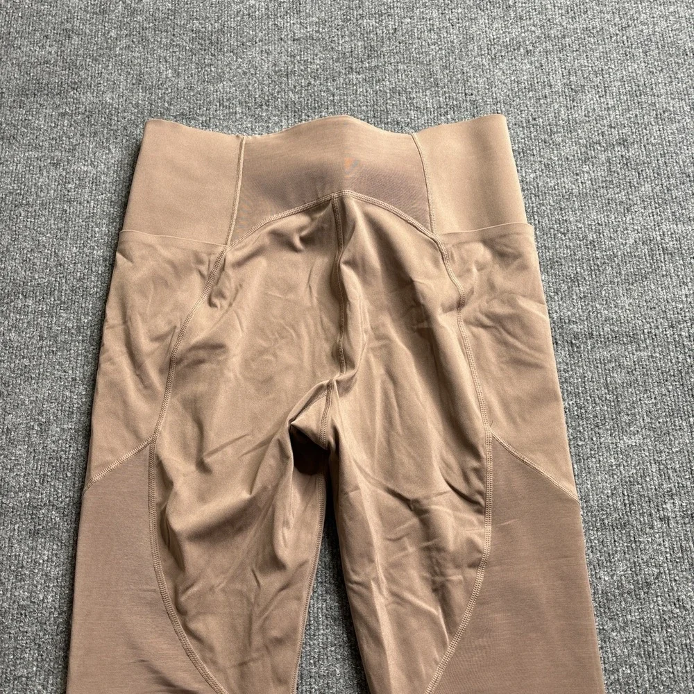 Sweaty Betty Aerial Power Leggings Women's Size 12 High Waist 7/8‎ Length Brown
